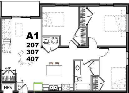 Layout A1 floor plan