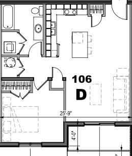 Layout D floor plan